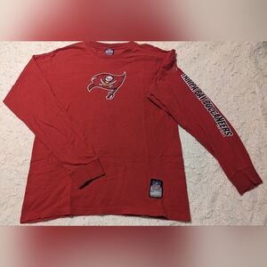 Tampa Bay Buccaneers NFL Team Apparel Red Long Sleeve T-Shirt sz M Pirate